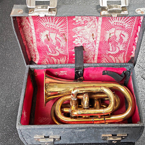 Brass pocket trumpet - pocket,