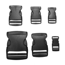 Side Release Buckles Clips for Webbing Strap Squeeze Fasteners Delrin Plastic