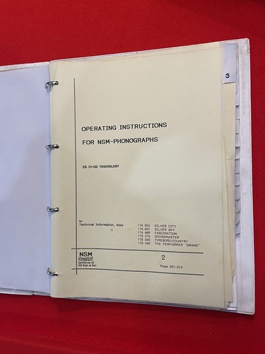 Nsm jukebox manual - manual, fire