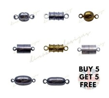 Silver & Gold Plated Magnetic Jewellery Clasps Strong Clasp Findings Necklace