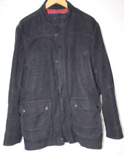 Thomas Nash Mens Black Italian Moleskin Jacket Size Large