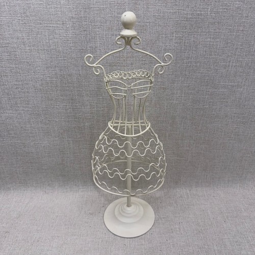 Cream metal wire dress form - wire,