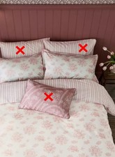 Burleigh x Bedeck Asiatic Cotton Percale Duvet Cover Set - Mid Pink - King A