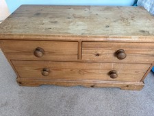 Pine chest of draws. Low