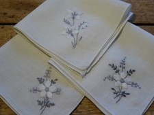 3 Vintage Ladies Embroidered