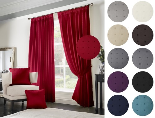 Pair ready made curtains tape - pair,