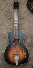 Vintage Stella Acoustic 6 String Parlor Guitar By Harmony