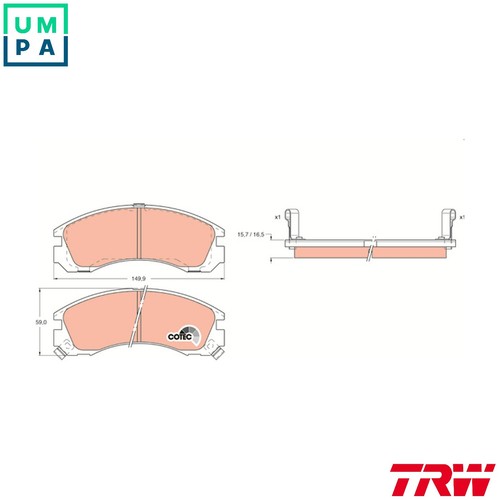 Brake pad set disc - pad,