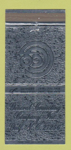 Matchbook cover general - cover,