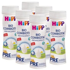 HIPP organic Combiotic PRE  ready to use drink 6 x 200 ml (7oz) from Germany