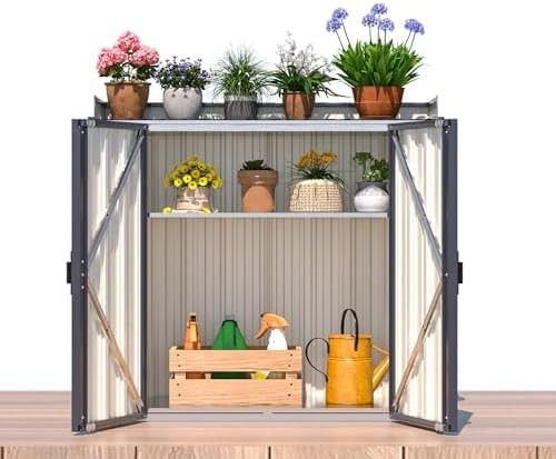 Metal garden storage cabinet - garden,