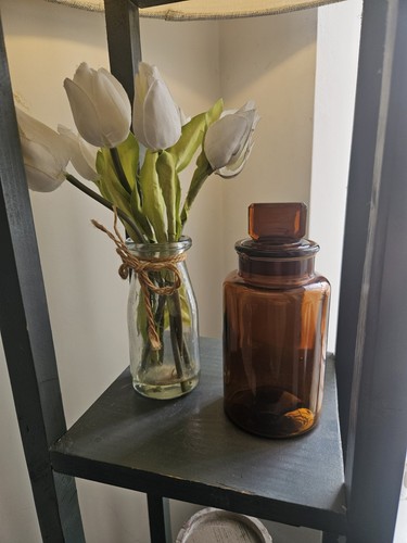 Antique amber stoppered - antique,