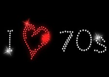 I Love 70s Seventies Iron on Hen Night Slogan Birthday Crystal t shirt Transfer