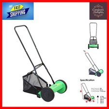 Effortless Manual Lawn Mower - 30cm Cutting Width with 5 Blades for Precision