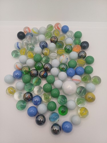 Glass marbles job lot big - glass,