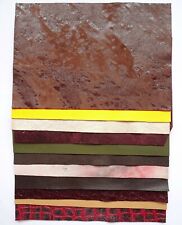 LEATHER HIDE PIECES 34CM x 24CM- 0.5MM - 1.5MM THICK GREAT VARIETY OF SKINS