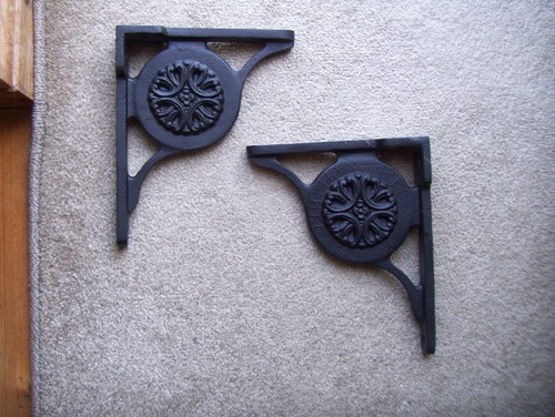 Pair cast alloy vintage shelf - alloy,