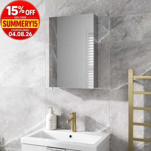 Single door bathroom mirror - door,
