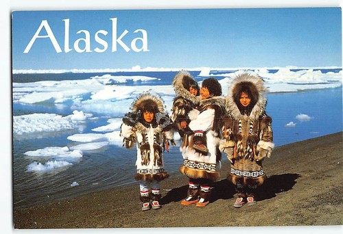 Postcard eskimo mother - eskimo, and
