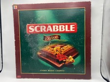 Vintage 2000 Mattel Scrabble Deluxe Board Game w/ Turntable - 100% Complete