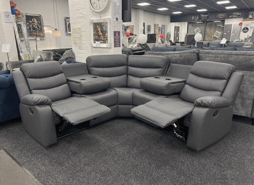 Roma grey leather corner - |,