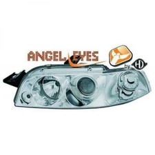 LHD Projector Headlights Headlamp Pair Angel Eyes Clear Chrome Fiat Punto 93-99