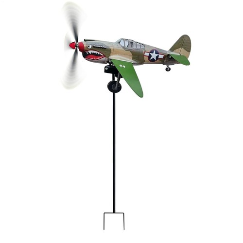 Shark mouth warplane - mouth, garden