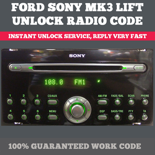 Ford radio codes unlock m - radio,