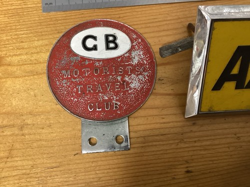 Old car badges enamel - car, gb