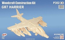 GR7 Harrier Woodcraft Construction Kit- Airplane 3D Wooden Model For Kids Adults