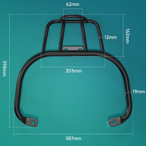 Sloped rear rack carrier - sloped,