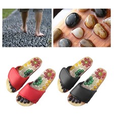 Acupressure Massage Slippers with Natural Stone Foot Massage Acupuncture Shoes