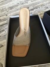 Kurt Geiger Women's Shoes Size 6 UK 39 EU Beige SIZZLE BLUSH SPARKLY DRESS MULE