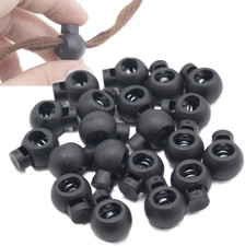 120Pcs Black Plastic Single