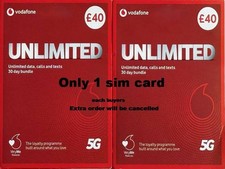 NEW LATEST VODAFONE 150GB UK PAY AS YOU GO SIM CARD VODAPHONE 20 penny 4g