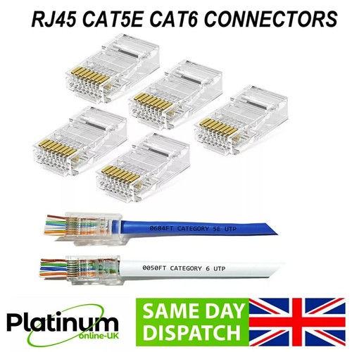 Rj45 pass through connectors - pass,