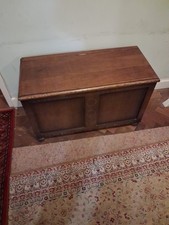 Oak Blanket Box Vintage Chest