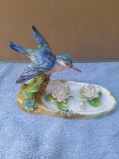 crown staffordshire Kingfisher  Bird With Flowers,JT JONES