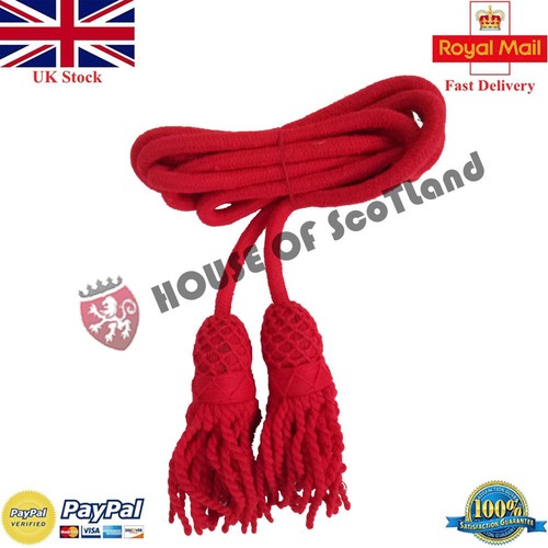 Red wool cord for bugles - cord,