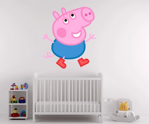 George pig peppa wall - -,