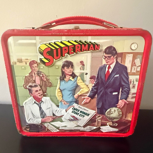 1978 superman metal lunchbox - 1978,