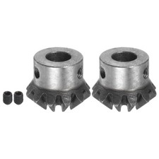 2pcs Bevel Gears 2M 12 Teeth 10mm Shaft Hole Tapered Bevel Pinion Gear