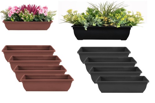 Trough plant pot - trough, plastic