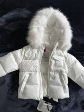 Infant Moncler Jacket, White