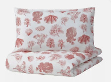 IKEA VITPYROLA PILLOW DUVET COVER SET Cotton WHITE/PINK FLOWERS single/Double