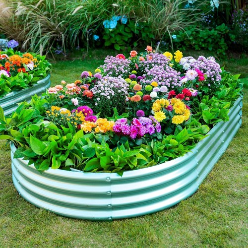 Galvanised raised garden bed - galvanised,