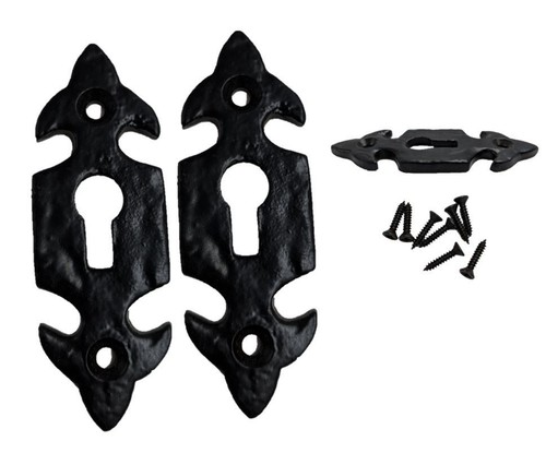 2pc black antique escutcheon - 2pc,