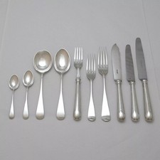OLD ENGLISH Pattern Garrard London Silver Service Cutlery 10 Piece Place Setting