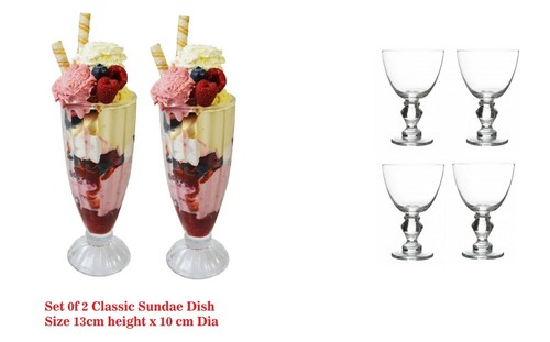 Sundae dessert ice cream - ice, fruit