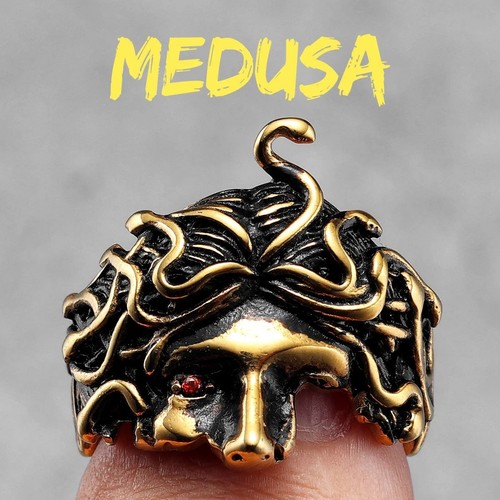 Medusa snake ring - snake, greek
